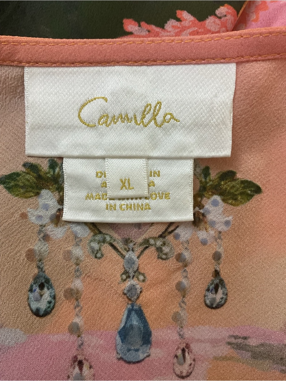 CAMILLA Silk Slip Dress Size XL - Picture 5 of 8